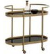 Bartlett Antique Brass Bar Cart