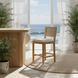 Monterey Loom Natural Upholstered Counter Height Stool Set of 2
