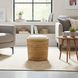 Caldera Natural Upholstered Round Stool