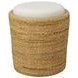 Caldera Natural Upholstered Round Stool