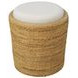 Caldera Natural Upholstered Round Stool