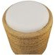 Caldera Natural Upholstered Round Stool