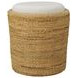 Caldera Natural Upholstered Round Stool