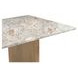 Vero Beige and Light Mango 76" Rectangular Marble Top Dining Table