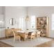 Vero Beige and Light Mango 76" Rectangular Marble Top Dining Table