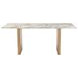 Vero Beige and Light Mango 76" Rectangular Marble Top Dining Table
