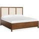 Ridgefield Russet and Cream King Upholstered Panel Bed