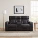 Fairway Black Double Power Reclining Console Loveseat with Power Headrest
