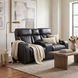 Fairway Black Double Power Reclining Console Loveseat with Power Headrest