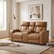 Fairway Brown Double Power Reclining Console Loveseat with Power Headrest