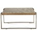 Rhodes Antique Brass and Marble Top Square Cocktail Table