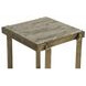 Rhodes Antique Brass and Marble Top Square Side Table