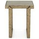 Rhodes Antique Brass and Marble Top Square Side Table