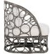 Bali White Performance Fabric Outdoor Swivel Chair
