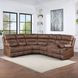 Rudger Brown 3 Piece Manual Reclining Sectional