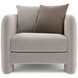 Rowan Beige Upholstered Lounge Chair with Pillow
