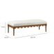 Oodle Cream Performance Fabric Upholstered Accent Bench