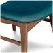 Oscar Walnut and Teal 60" Rectangular Dining Set with 4 Cushion Chairs