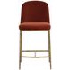 Nestorra Meg Rust Upholstered Counter Height Stool