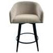 Metal Base Barstools Champagne Performance Fabric Swivel Barrel Bar Stool