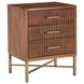 Manhattan Light Walnut 3 Drawer Nightstand