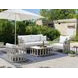Alexa Outdoor Seating White Outdoor Rectangular Stone Top Coffee Table