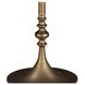 Bordeaux Retro Impulse and Antique Gold 36" Round Marble Top Bistro Table