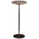 Rochester Dark Emperador and Natural Round Marble Top Side Table