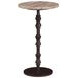 Rochester Light Emperador and Natural Round Marble Top Side Table