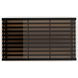 Pinstripe Dark Chocolate and Rich Walnut Rectangular Glass Top Cocktail Table