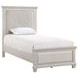 Silver Sands Gray Twin Upholstered Panel Bed