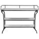 Calloway White and Black Rectangular Marble Top Console Table