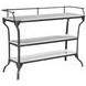 Calloway White and Black Rectangular Marble Top Console Table