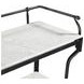 Calloway White and Black Rectangular Marble Top Console Table