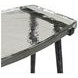 Calloway Black Rectangular Glass Top Side Table