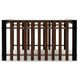 Pinstripe Dark Chocolate and Rich Walnut Rectangular Glass Top Cocktail Table