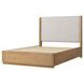 Modena Natural and Cream Full Upholstered Panel Bed