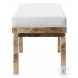 Fergie Burl Wood Rectangular Stool