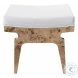 Fergie Burl Wood Rectangular Stool
