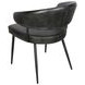 Brisbane Weathered Black Leather Upholstered Dover Arm Chair