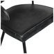 Brisbane Weathered Black Leather Upholstered Dover Arm Chair
