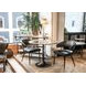 Brisbane Weathered Black Leather Upholstered Dover Arm Chair