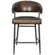 Brisbane Chestnut Leather Dover Counter Height Stool