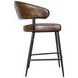 Brisbane Chestnut Leather Dover Counter Height Stool