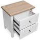 Windmill Harbour White Whisp and Sand 2 Drawer Nightstand with USB Charging