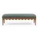 Oodle Green Performance Fabric Upholstered Accent Bench