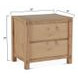 Alpine Distressed Oak 2 Drawer Nightstand
