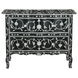 Ozark Black Floral Horn Inlay 2 Drawer Chest