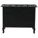 Ozark Black Floral Horn Inlay 2 Drawer Chest