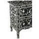 Ozark Black Floral Horn Inlay 2 Drawer Chest